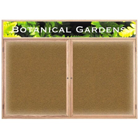 United Visual Products Open Faced Traditional Rounded Corkboard UV641ARC-SATIN-DBURGU